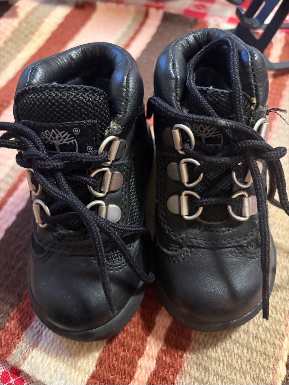 Timberland Kids Black Lace-Up Ankle Boots